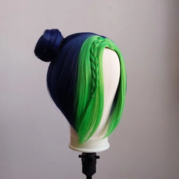 JoJo&#039;s Bizarre Adventure - Jolyne Cujoh cosplay paróka, zöld-kék