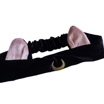 Szépséghibás - Sailor Moon-inspirálta hajpánt, fekete, Luna