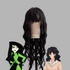 Fekete hosszú göndör cosplay paróka