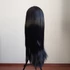 Fekete hosszú frufru nélküli cosplay paróka
