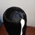 Fekete hosszú frufru nélküli cosplay paróka